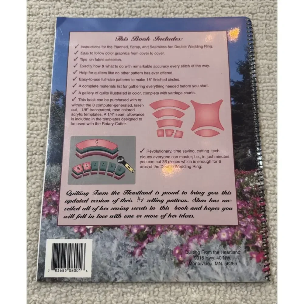 Vintage 1994 Double Wedding Ring Quilt Instruction Book Sharlene Jorgenson QS-1